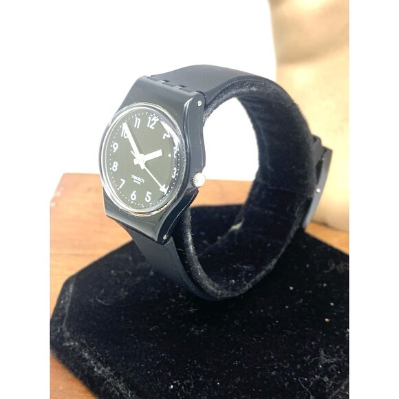 Swatch Women's Watch LB17OE Lady Black Single Swiss Quartz Rubber Band 25mm - Picture 2 of 13